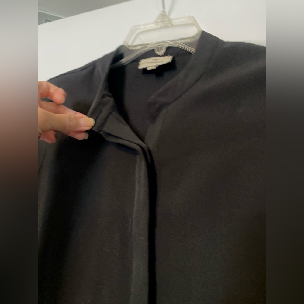 Tuckernuck Black Stretch Crepe Royal Shirt Dress 3/4 Sleeves- Small - Picture 8 of 16